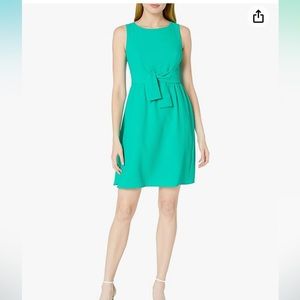 Adrianna Papell dress Cameron Textured Woven Bow in Caribbean Blue - size 8